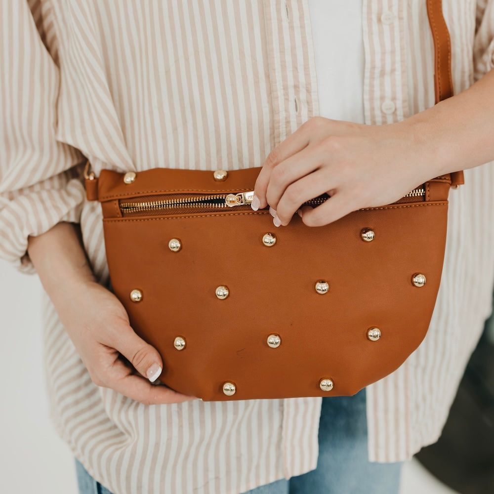 Chic Gold Studded Westlyn Bum Bag - Image 3