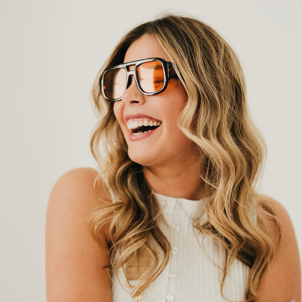 Ellen Retro Square Pilot Sunglasses - Image 4