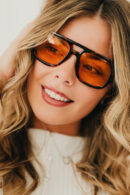 Ellen Retro Square Pilot Sunglasses
