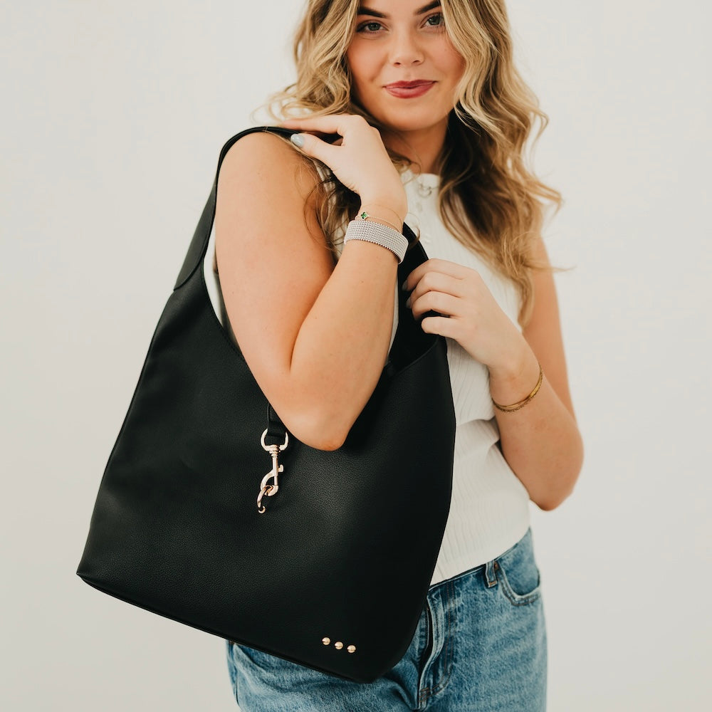 Haddie Hobo Vegan Leather Tote - Image 8