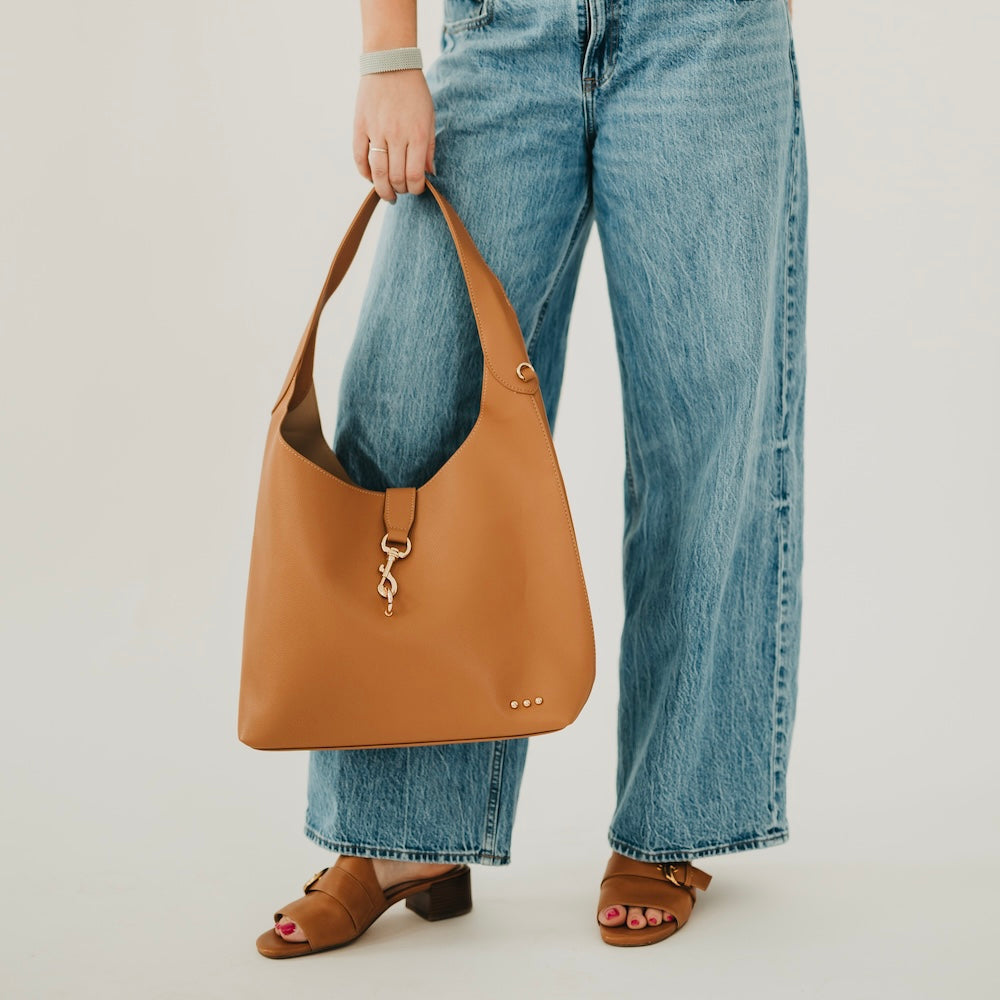 Haddie Hobo Vegan Leather Tote - Image 6
