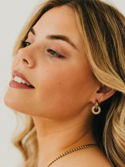 Ivy Interlock Hoop Earring - WATERPROOF