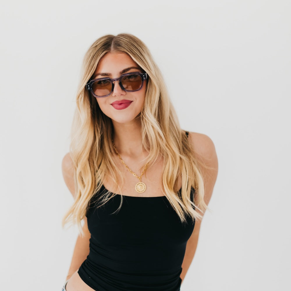 Blocky Square Retro Sunglasses - Image 6