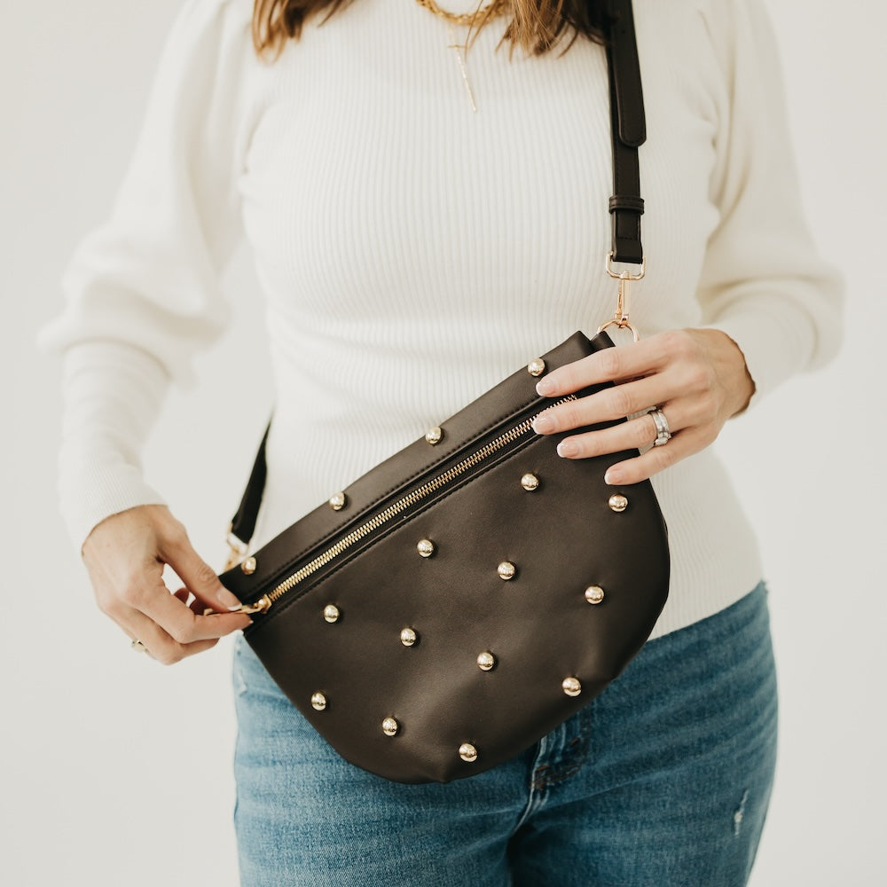 Chic Gold Studded Westlyn Bum Bag - Image 7