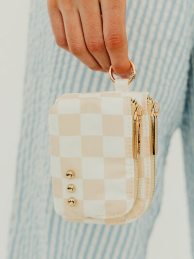 Nylon Cameron Double Zip Clippable Card Wallet