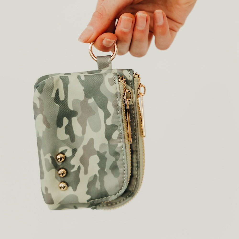 Nylon Cameron Double Zip Clippable Card Wallet - Image 5